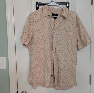 Rails Mens Short Sleeve Casual Button Down Size L Palm Print